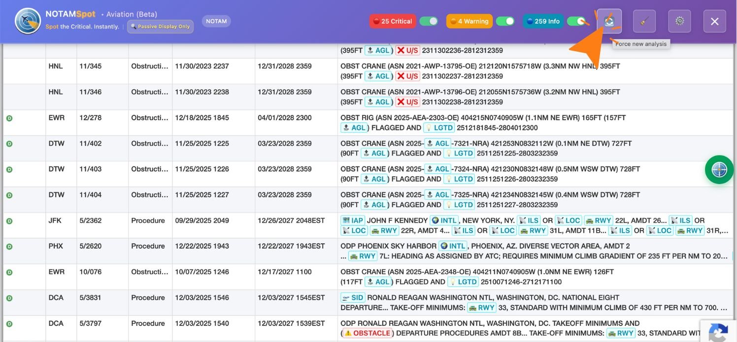 NOTAMSpot decoding DCA KDCAE airport OBST obstacle NOTAMs Reagan National Washington DC